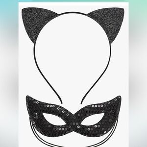 Sparkly Cat Ears and Mask